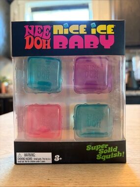 SCHYLLING | NeeDoh Nice Ice Baby Super Solid Squish Set - Teal, Purple, Pink